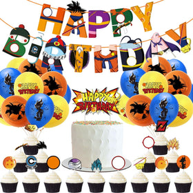 AI PARTY birthday banner with a bright Happy Birthday design for festive photos
