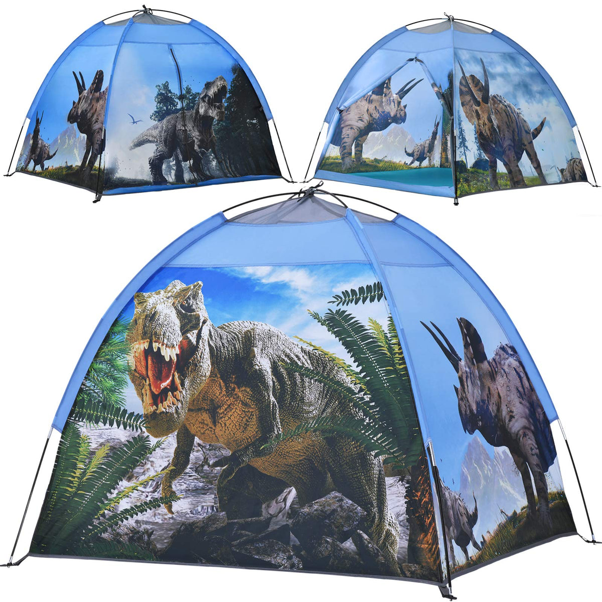 Ai-Uchoice dinosaur play tent front view invites imaginative play