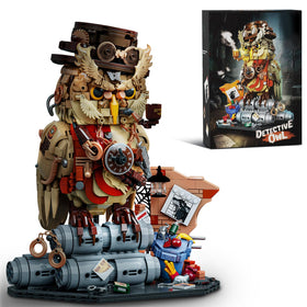 AibangBuildzy Detective Owl assembly on a desk promotes focused, creative problem solving.