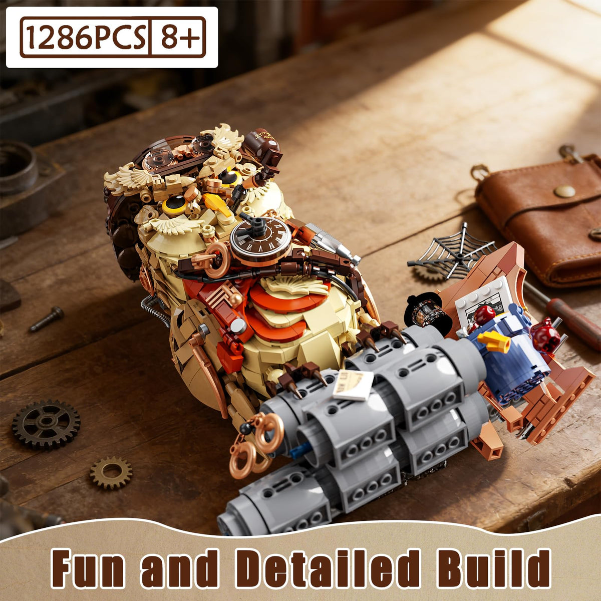 AibangBuildzy Detective Owl building action with colorful bricks demonstrates expandable play.