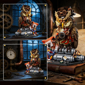 AibangBuildzy Detective Owl detail work reveals fine textures for display-worthy model.