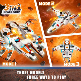 AibangBuildzy wing fighter model on display for desk or shelf decor.