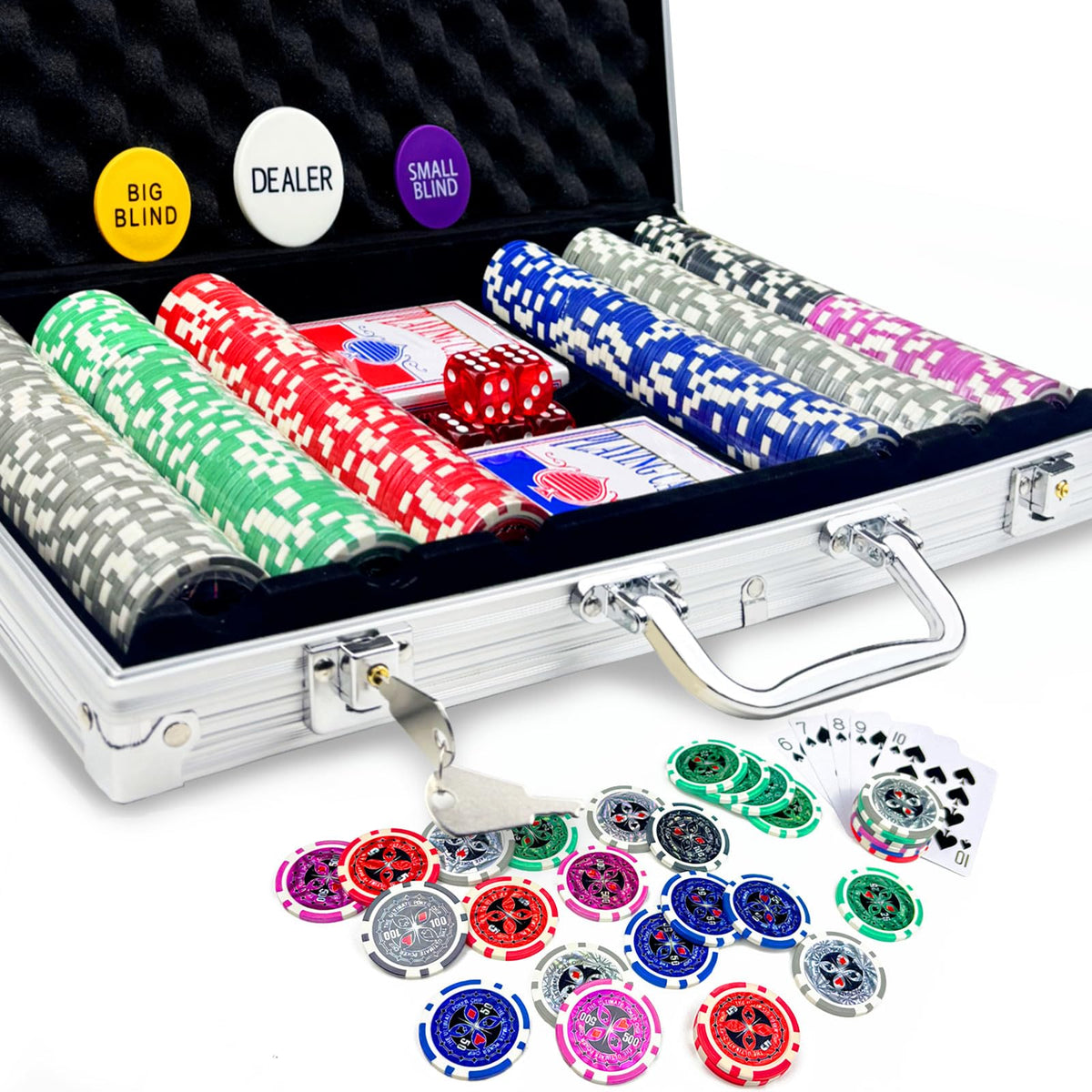 AIBETOMG aluminum travel case protects chips during transport and storage.
