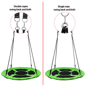 aibetomg galvanized-frame swing, durable for active kids in backyard play.