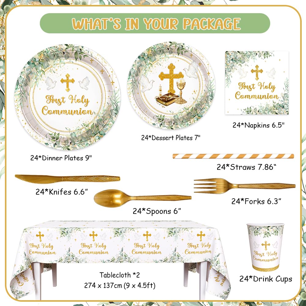 AIBIIN greenery 7-inch plates, reliable disposables for easy cleanup after the party.