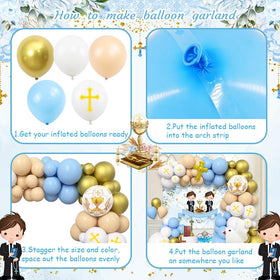 AIBIIN balloon chain and dotted glue kit for easy arch assembly.