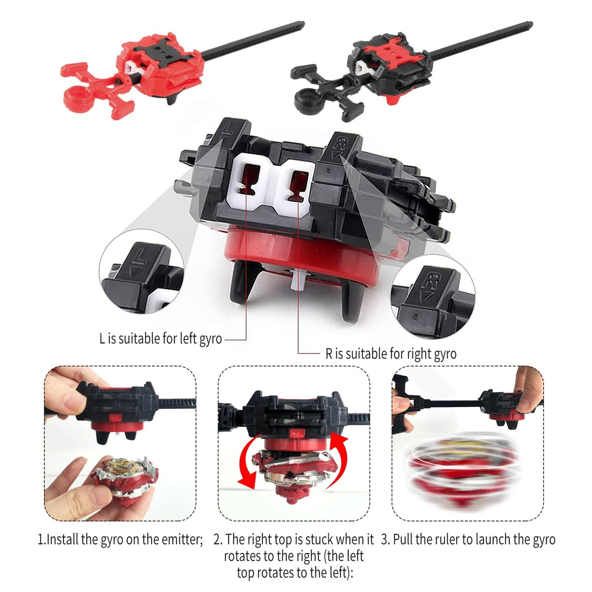 AIBREAY launcher delivers smooth release for precise spins and bursts.