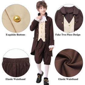 aicoaub Kids Colonial Costume pants provide durable wear for long events