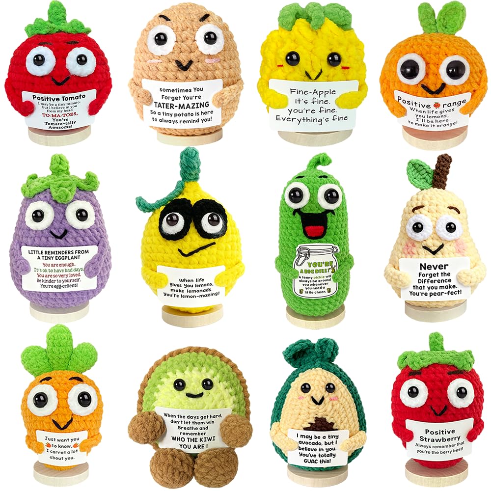 AicooFest pickle crochet figure for desk encouragement