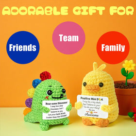 AicooFest turtle crochet figure provides gentle encouragement for workspaces.