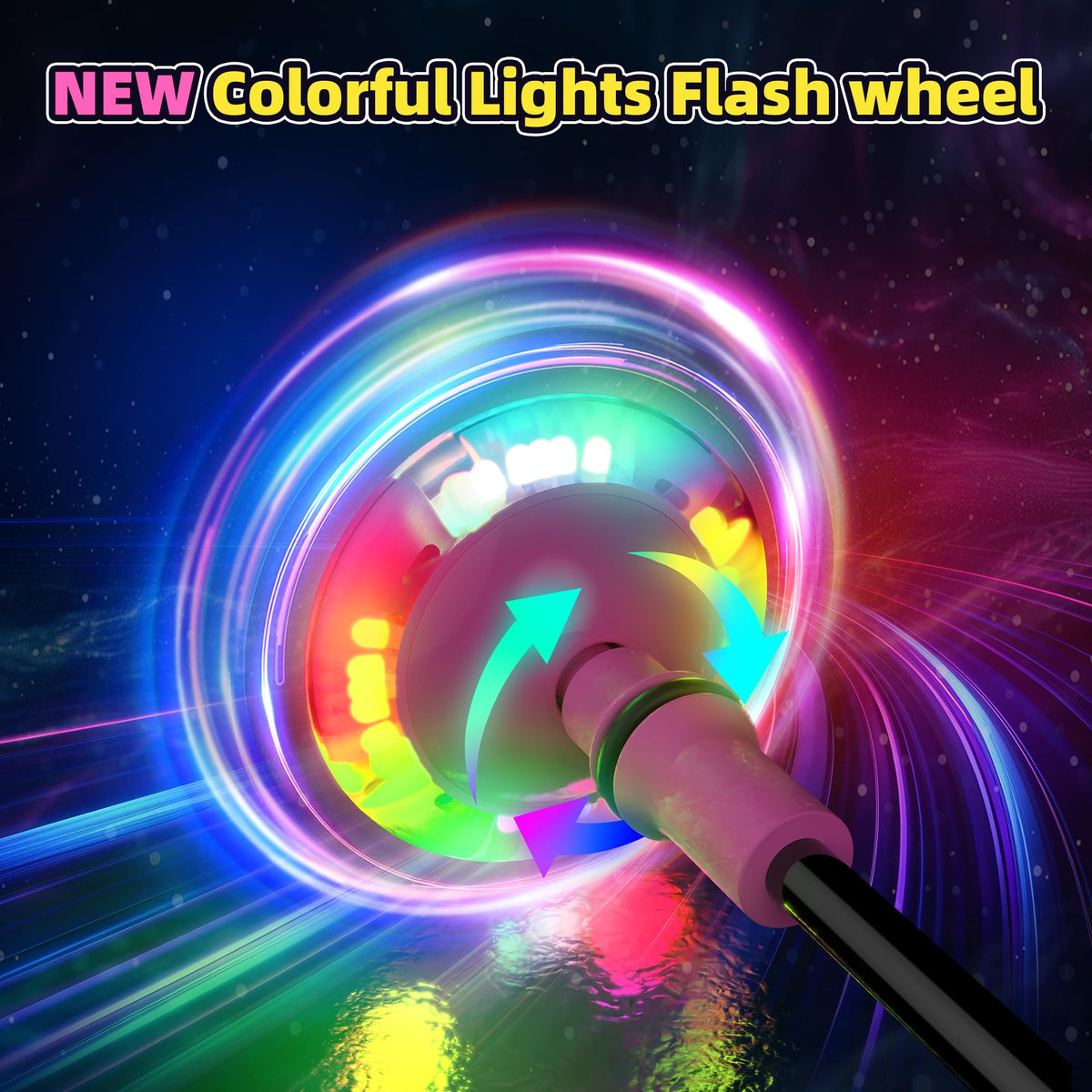 Aidabli ankle skip ball flash wheel lit demonstrates mesmerizing lights during spins