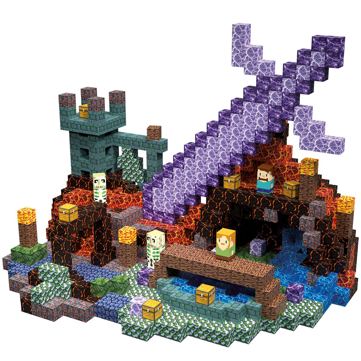 AIDYVOI 213pcs magnetic blocks sword set boosts imaginative play and fine motor skills.