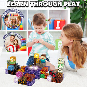 AIDYVOI blocks on classroom table for collaborative STEM activities.