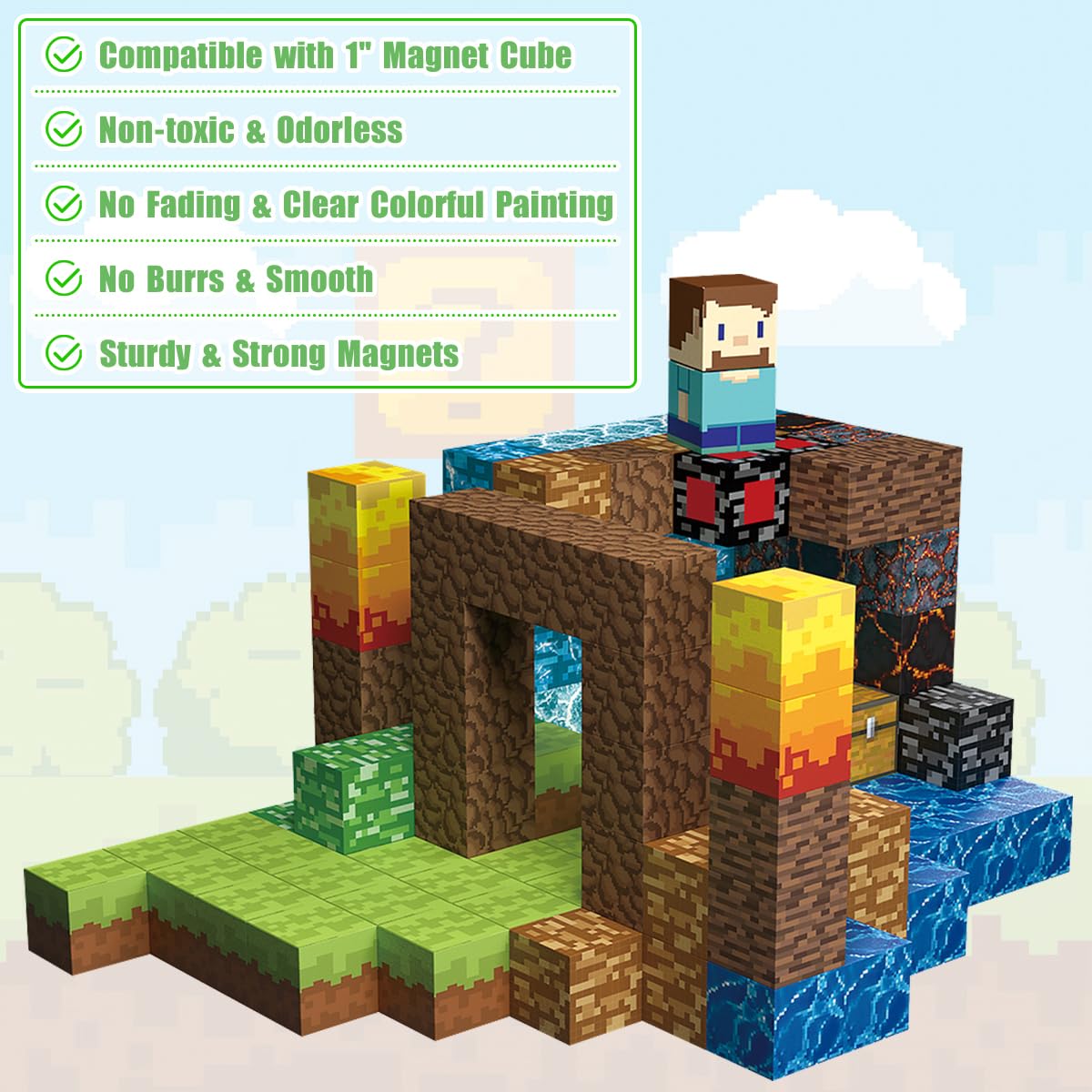 AIDYVOI magnetic blocks colorful pieces invite sensory exploration and imaginative construction