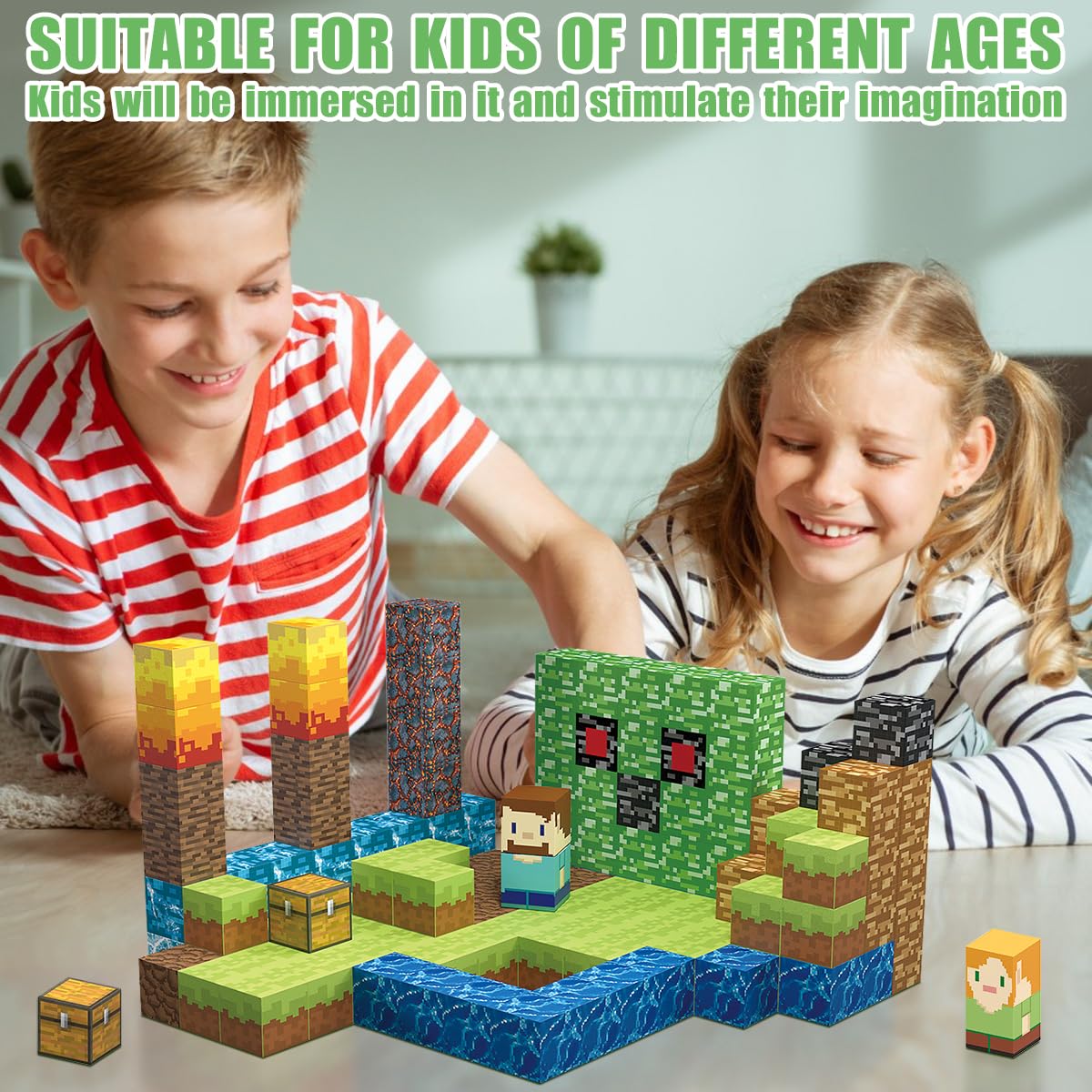 AIDYVOI magnetic blocks with smooth edges ensure safe building for kids