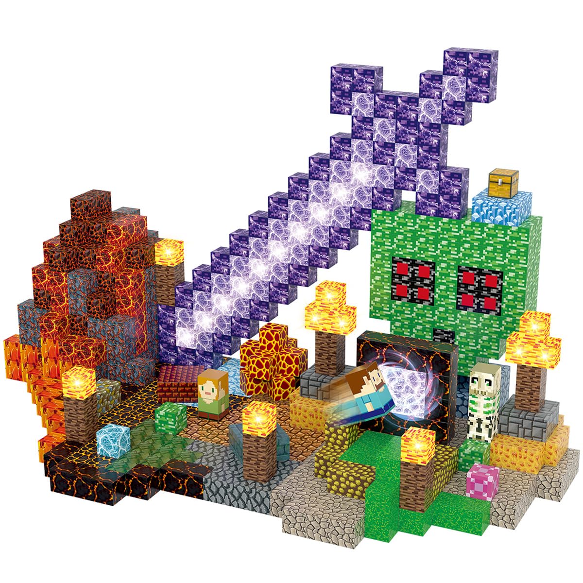 AIDYVOI magnetic blocks set for creative assembly and durable play.