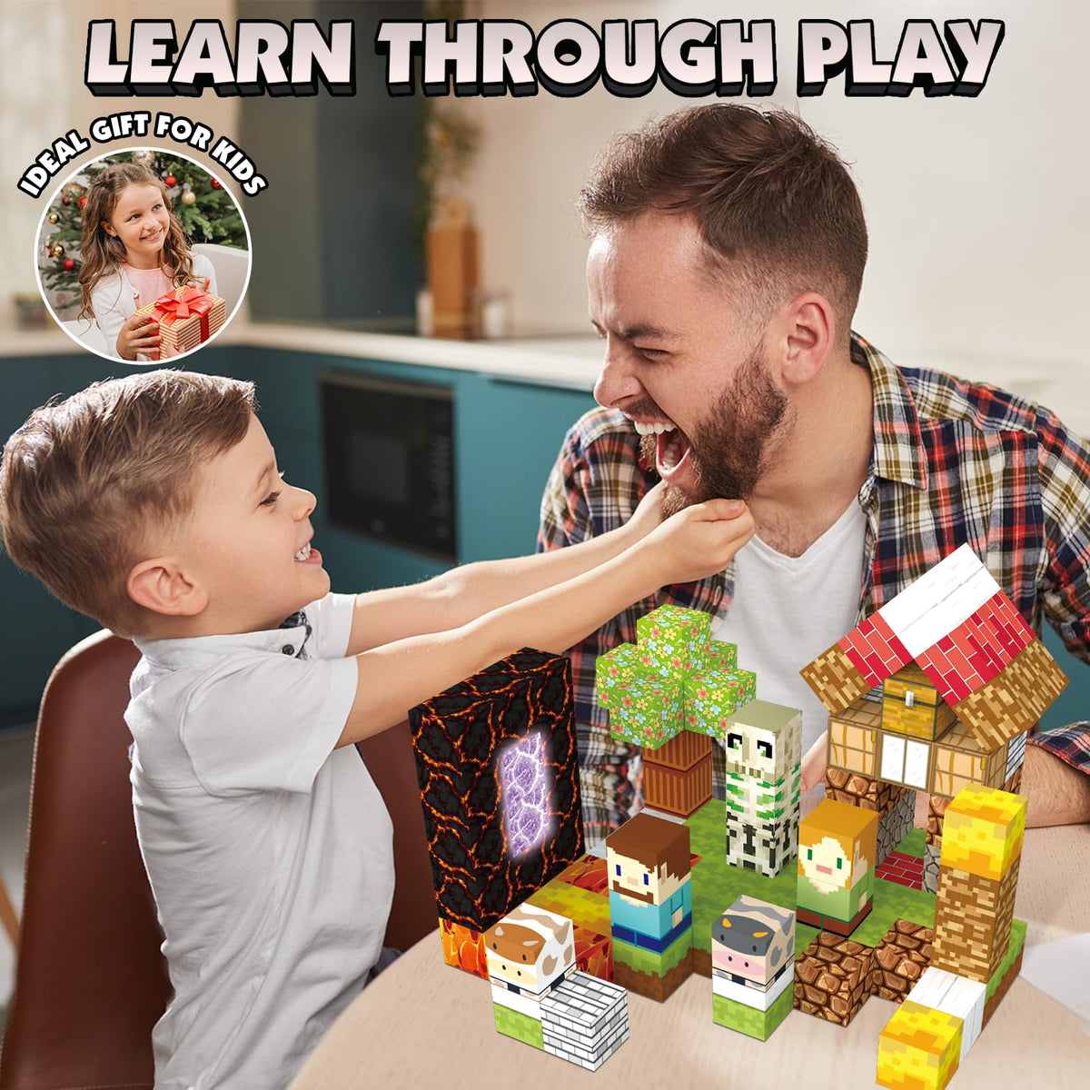 AIDYVOI strong magnets provide stable builds for long-lasting pretend play.