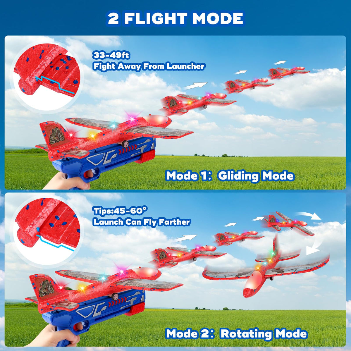 Aiencsai 3-pack orange glider for active outdoor fun and practice.