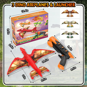 Airplanes flying across a yard, demonstrating the 33-49 ft range for outdoor fun.