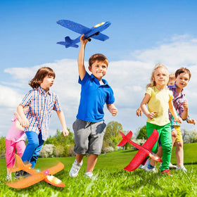 Aiencsai foam glider LED plane with night-friendly lights.