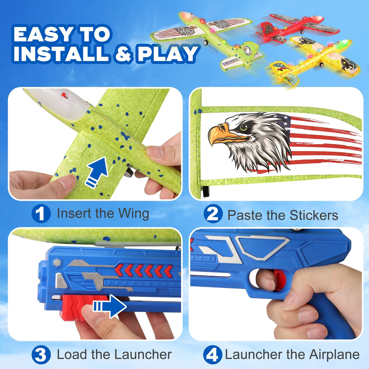 Aiencsai LED night glider highlights night flights.