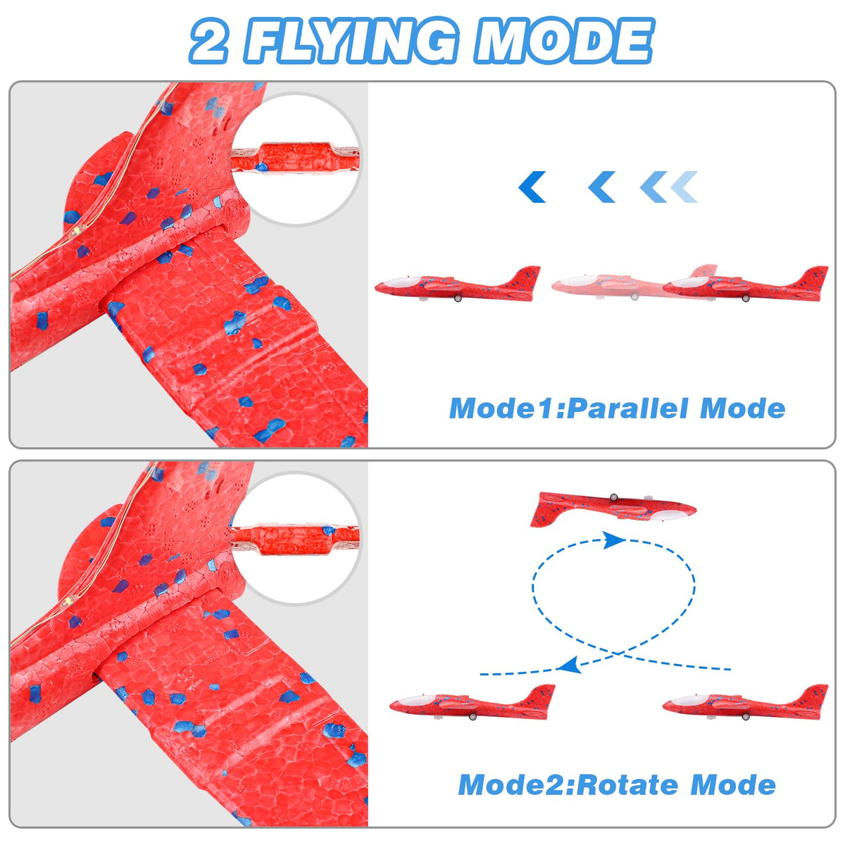 Aiencsai two flight modes rotate and parallel glider.