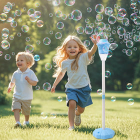 AIERSA Bubble Stand Machine at 47-inch height creates outdoor party visuals