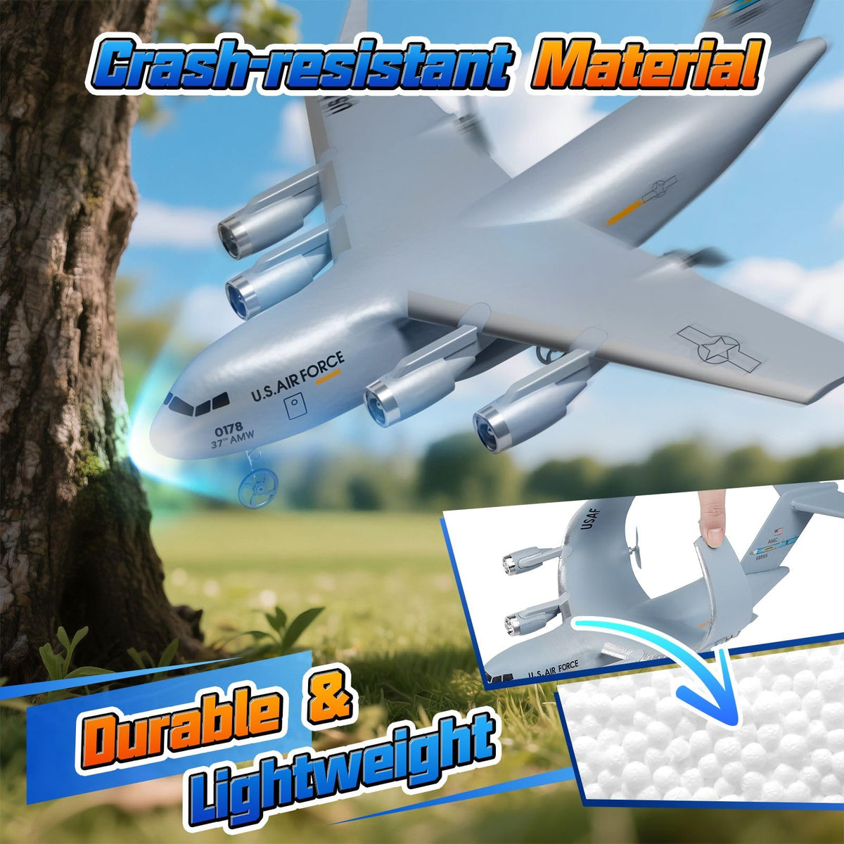 AIGIMU durable EPP foam construction resists bumps and crashes