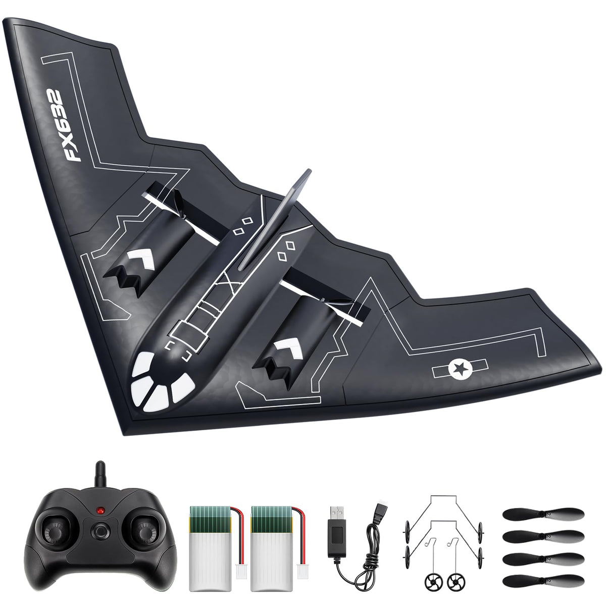 AIGIMU RC airplane B-2 Spirit stealth silhouette for dramatic air display