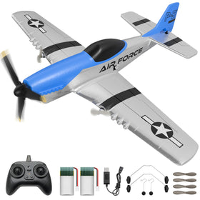 AIGIMU RC Airplane shows a realistic P51 design for beginner-friendly flights.