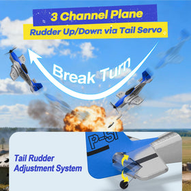 AIGIMU RC Airplane features gyro stability for smooth flights.