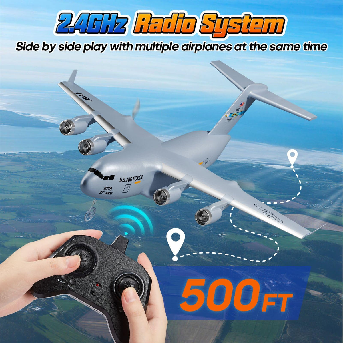 AIGIMU RC plane features 6-axis gyro stabilizer for smooth flights