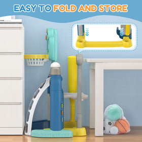 AIGIMU toddler sports toy foldable design enables easy storage and transport.