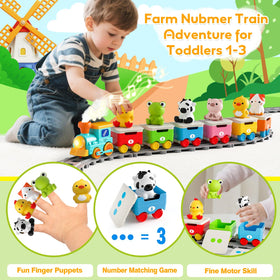Aigybobo six numbered barns encourage counting and matching learning.