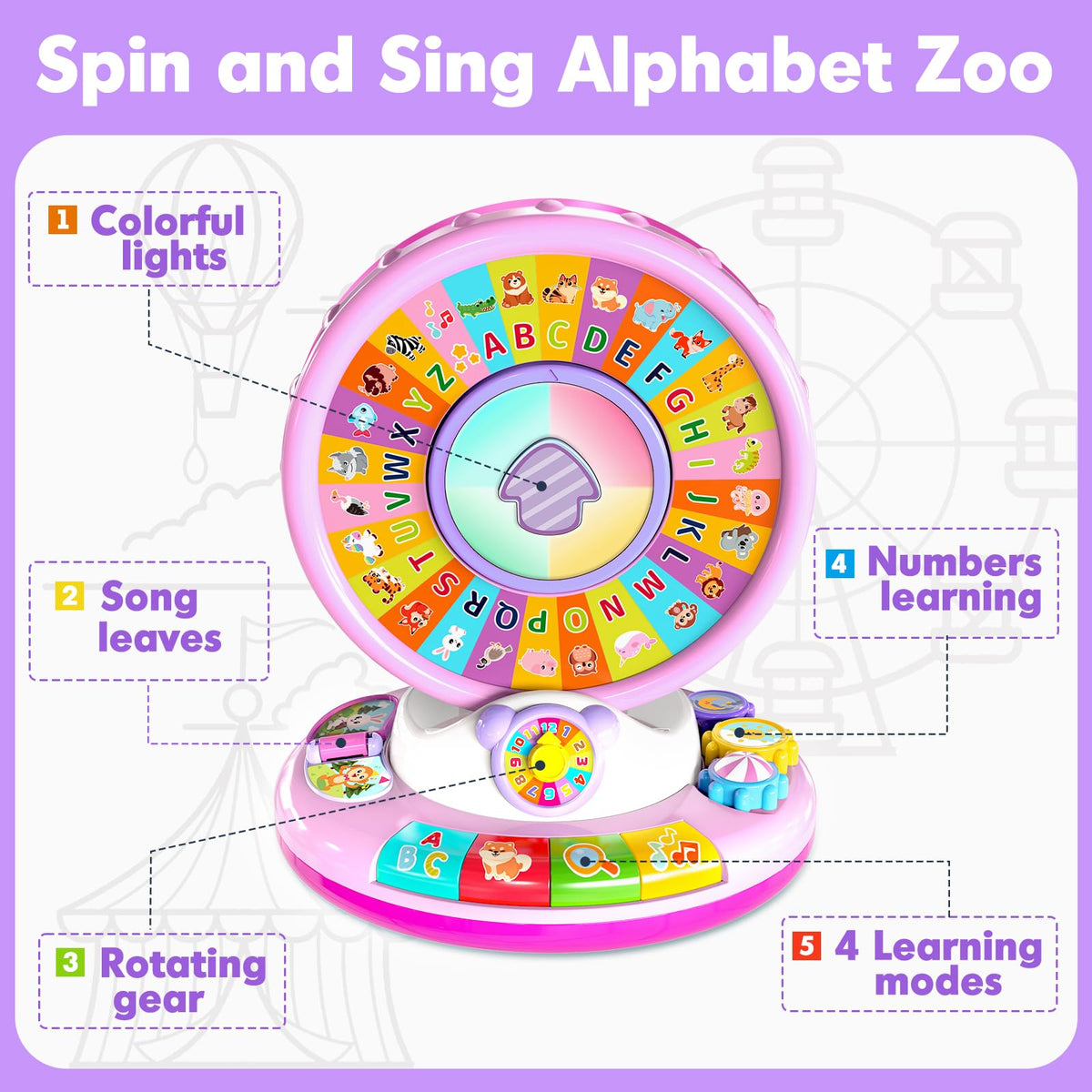 Aigybobo alphabet zoo animal sounds to boost recognition and interaction during play