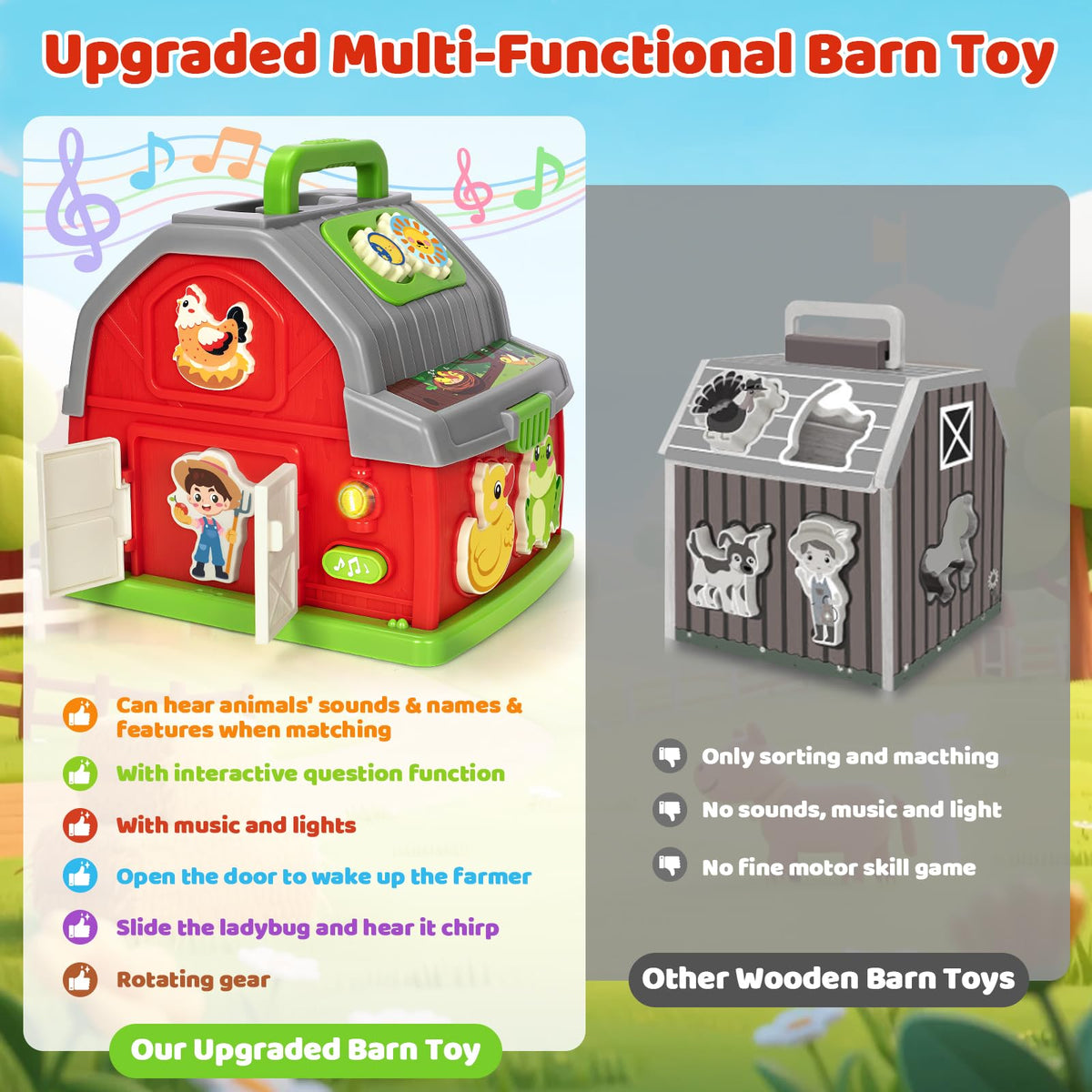 Aigybobo animal shape sorting holes for matching and cognitive play