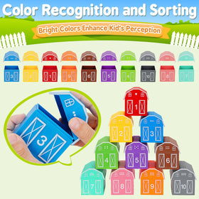 Aigybobo barn lids with numbers support counting and number recognition