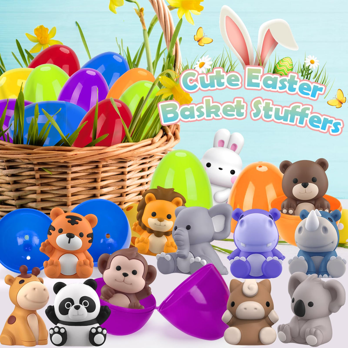 Aigybobo Easter egg shells with secure top and bottom hinges