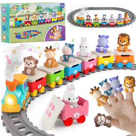 Aigybobo electric zoo train locomotive for interactive play and learning