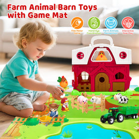 Aigybobo farm play mat scene with tractor supports pretend play