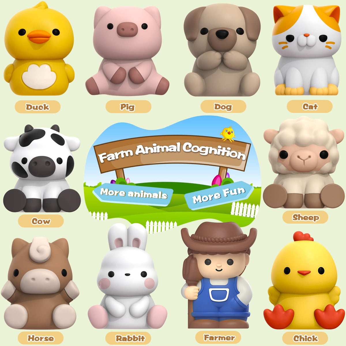 Aigybobo farmer figurine boosts imaginative play and storytelling during toddler activities