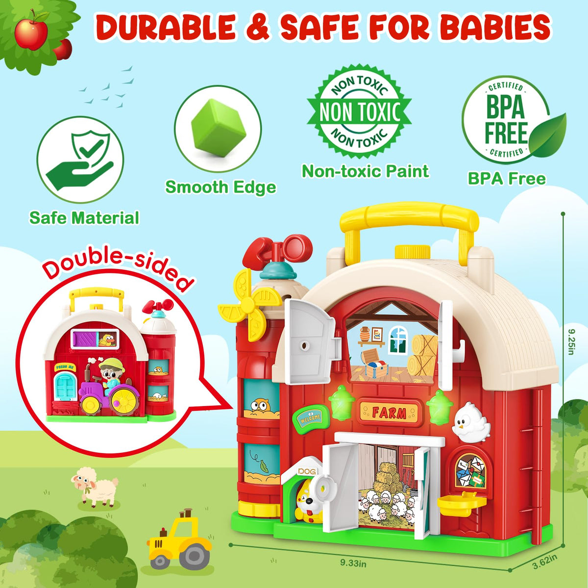Aigybobo pig door bi-bi sound image adds playful cause-and-effect moments.