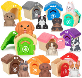 Aigybobo puppy-house set for toddlers supports counting and discovery
