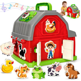 Aigybobo toddler musical farm barn toy full view for interactive play