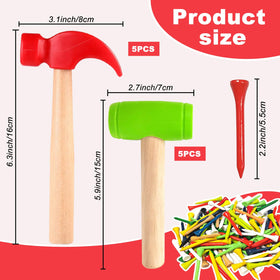 AIHSUMC bamboo nails in five colors for sorting and motor exploration.
