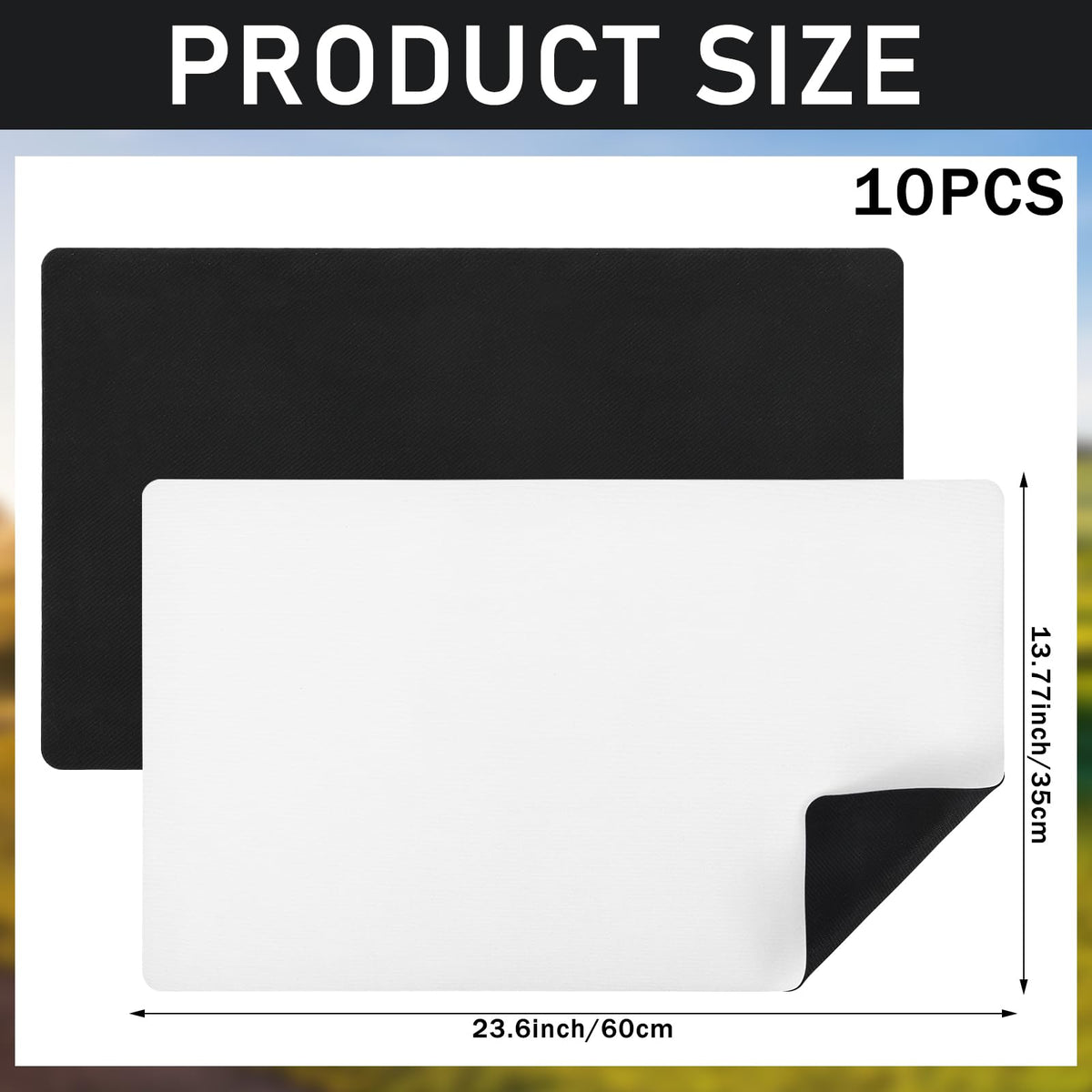 AIHSUMC sublimation blanks playmat 14x24; non slip rubber back keeps mats in place
