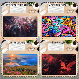 AIHSUMC sublimation blanks playmat 14x24; soft fabric top and durable base reduce noise