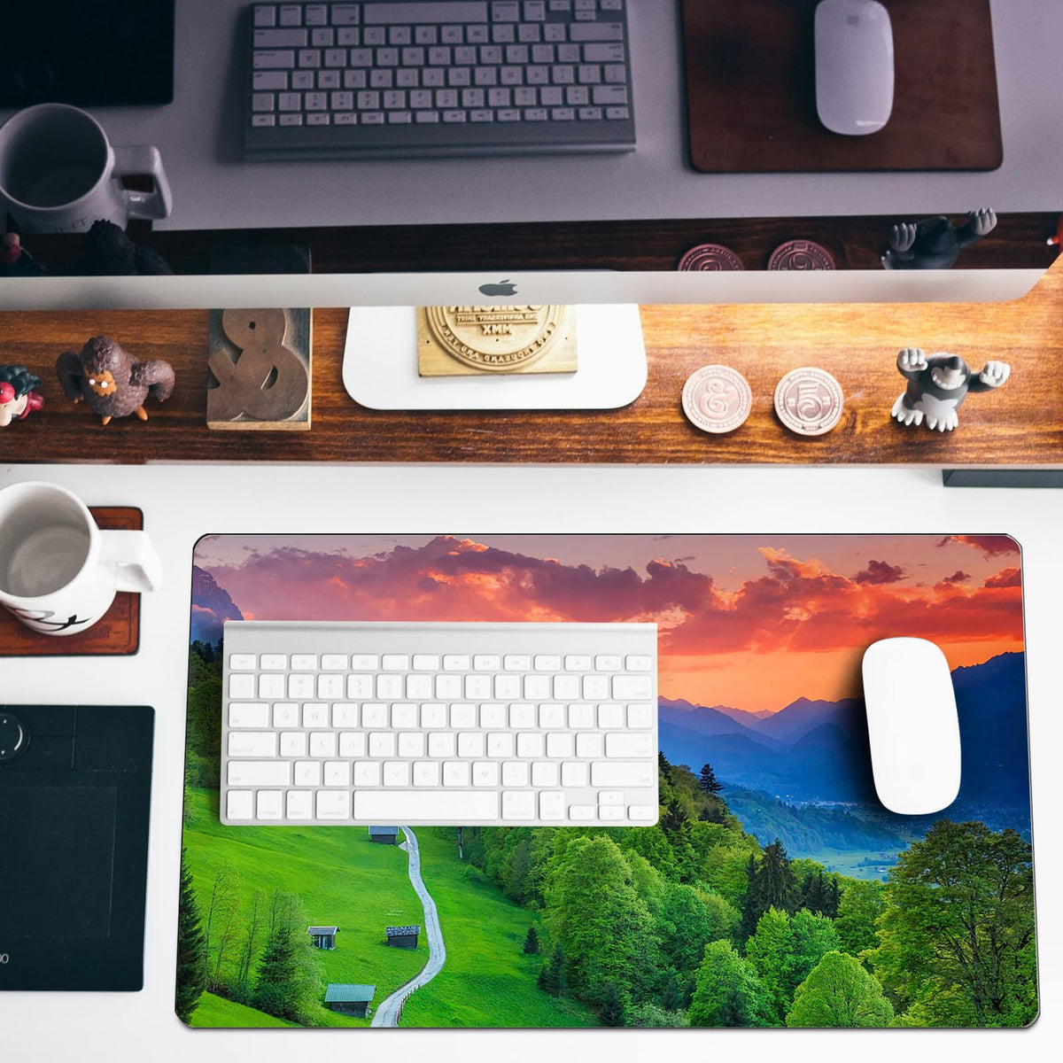 AIHSUMC sublimation blanks playmat 14x24; roomy surface for cards, dice, and accessories