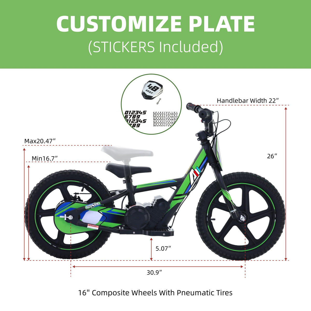 AIII adjustable seat and personalization kit grow with your kid's ride