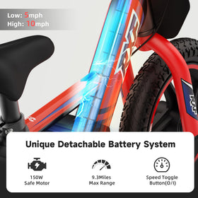 AIII detachable 24V battery shown for easy quick swaps and extended playtime.